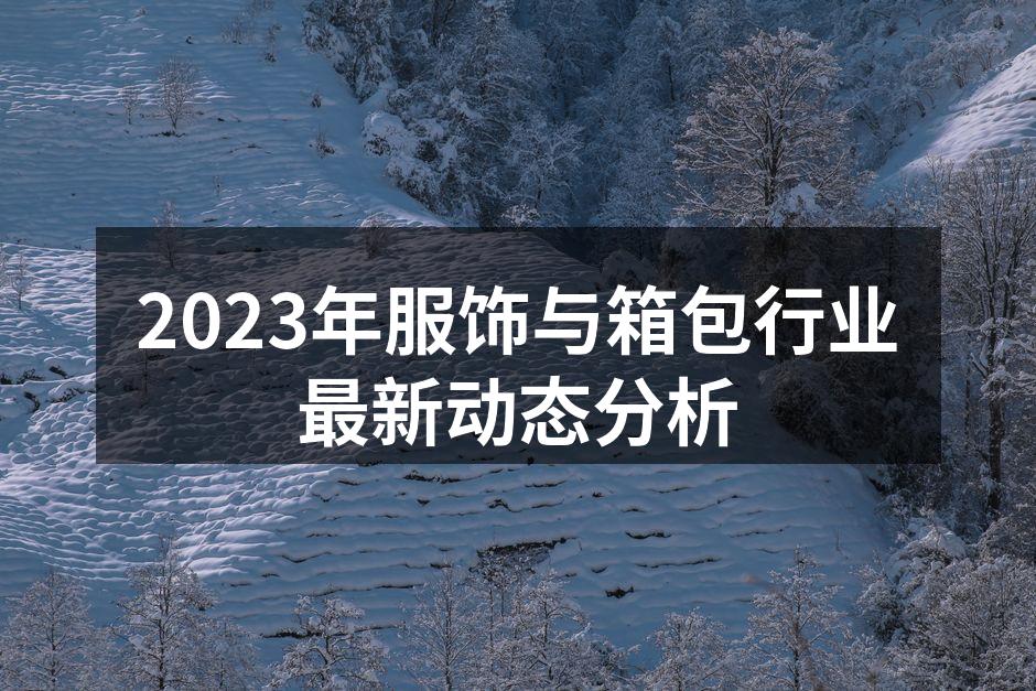 2023年服饰与箱包行业最新动态分析