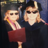 At Commencement, 1999, with the teacher who changed my life